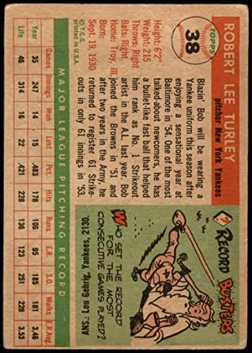 1955 FAPPS 38 Bob Turley New York Yankees Dobar Yankees