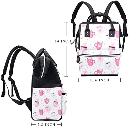 Ručno izvučeno ružičasti romantični ruksak za romantičnu torbu sa promjenom torbi za dječje djevojke Dječje djevojke mama torba