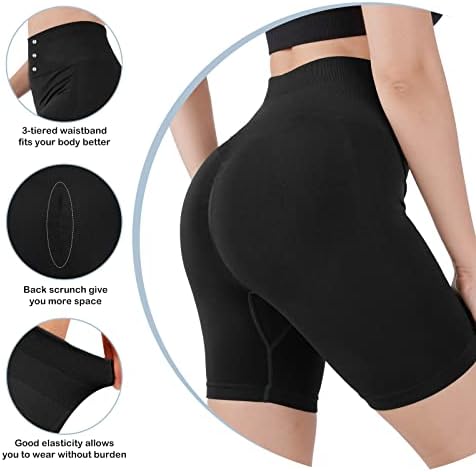Američki trendovi Žene Tummy Hights High Shaist Workout Biker kratke hlače Bešična guza Scrich Gym Yoga Hlače
