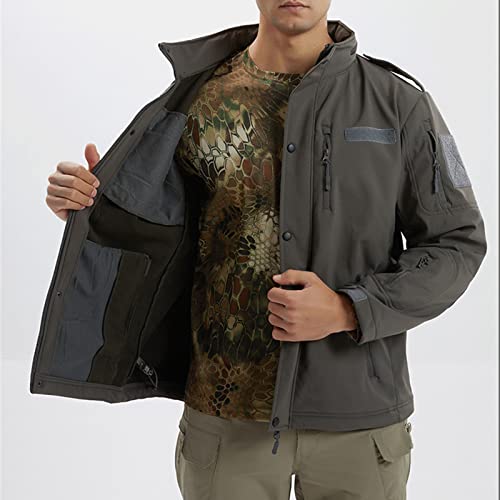 Maiyifu-GJ muški camo zip softshell taktičke jakne Fleece obložene jakne Windbreaker planinarenje zimskom vanjskom vjetrootpornom