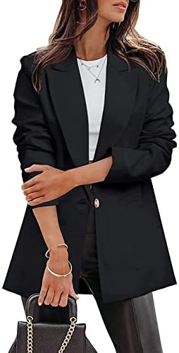 Ženska casual čvrsta gumba s dugim rukavima tanka radna kancelarija jesen tanka jakna za blejcu Ženske jakne od jakne