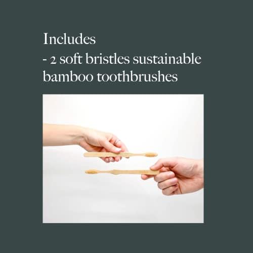 Nudge-2 kom prirodne bambusove četkice za zube sa bambusovim čekinjama, četkica za zube od mekanih čekinja, biorazgradiva, ekološki