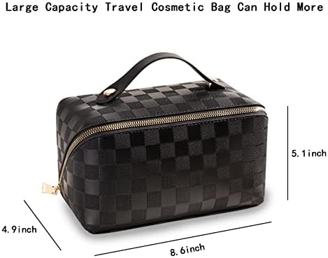 Bomvabe torba za šminkanje za žene velikog kapaciteta putna kozmetička torba, PU kožna vodootporna kozmetička putna torbica, ženske