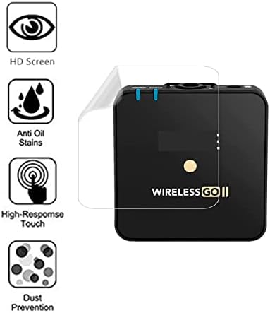 Aemus kompatibilan sa Rode Wireless GO II / Mark i zaštitnik ekrana za mikrofon fleksibilni Anti-Bubble HD PET Film