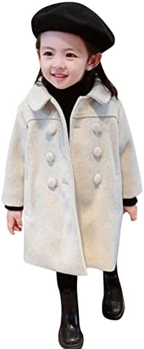 Dječji djeci Dječji dječaci Dječaci Čvrsti kaput Elegantna zarezana ovratnik dvostruka jakna od jakne od vunene kapute