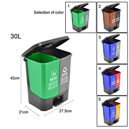 NEOCHY zatvorene kante za smeće dvostruka kanta za reciklažu dvostruki pretinac kanta za smeće ured/Vanjska Vrtna plastična kanta