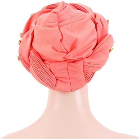 PDGJG Žene Turban Cap moda Ručno rađena hidžab šešir žene pletene cipele dame glava omota za kosu