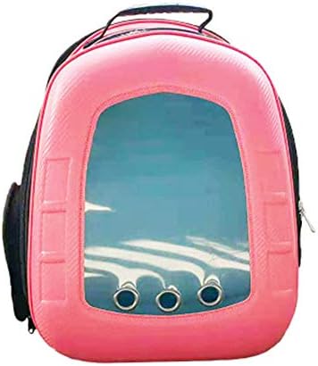 GJHYJK pet Space Capsule modni ruksak psi i mačke out prenosiva torba sa duplim naramenicama prostran udoban putni prozirni ruksak za hodanje, Pink