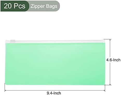Yokive 20 pakirajte torbe sa zatvaračem, A6 datoteke koverte plastični Organizator dokumenata sa zatvaračem, odlično za ured