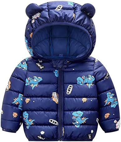 Zimska gornja odjeća s kapuljačom djevojkom Toddler kaput jakna topla momak vjetrootporna beba crtane djevojke djevojke pad jakne veličine 8