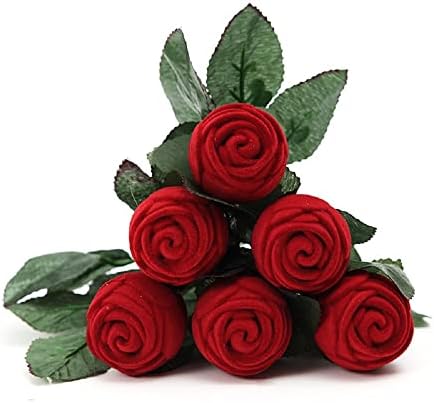 Kuyiuif Moda Crvena ruža Prstena kutija Kreativna Lucky Plišanička igračka prstena za iznenađenje malih prstenastih predmeta za prijedlog Angažovanje svadbene ceremonije Valentinovo posebne prilike