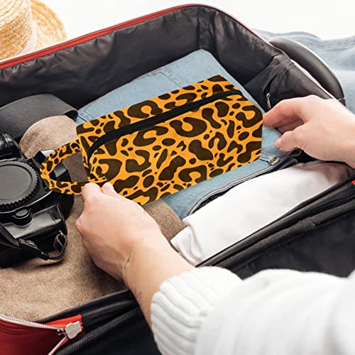 Torba za šminku Travel Kozmetička torba Creative Leopard Skin uzorak toaletna vrećica Organizator torbica sa patentnim zatvaračem i ručkom