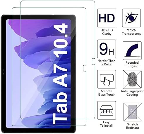 V-osam zaštitni poklopac kompatibilan sa Samsung Galaxy Tab A7 10.4 2020, SM-T500 / T505 / T507, ultra tanka zaštitna poklopac, PU kožna futrola, zvjezdano nebo + 1x za zaštitni film
