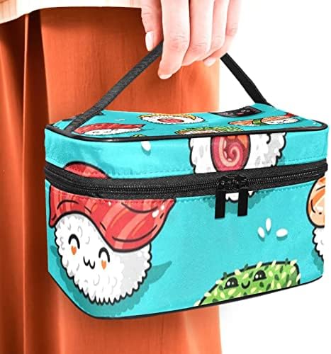 Tbouobt kozmetičke vrećice za žene, šminke toaletna toaletna torba Organizator, crtani suši uzorak lijepi kawaii
