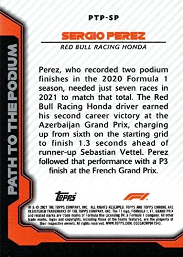2021 TOPPS Chrome F1 Put do podijuma PTP-SP Sergio Perez Formula 1 Racing kartica