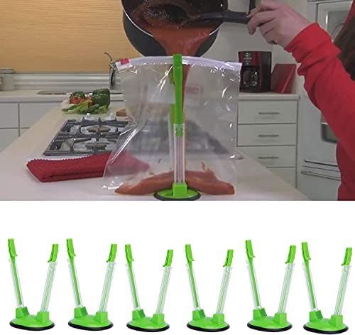 Kiansla food Clip držač torbe za čuvanje hrane Organizator, 6kom držač torbe sa zatvaračem ruke besplatno stalak za torbe za pripremu