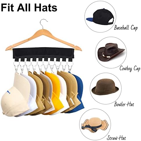 Qhwlkj šešir Organizator za bejzbol kape za vješalica & soba ormar Display, 2pack 20 šešir storage Clips za Hang Ball Caps Beanie