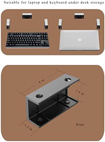 Zzhdesby pod radnom laptop nosačem ispod stolne laptop laptopa sa ljepilom i vijkom za macbooks, tastaturu, usmjerivače, modeme, kablovsku kutiju, mrežni prekidač i više