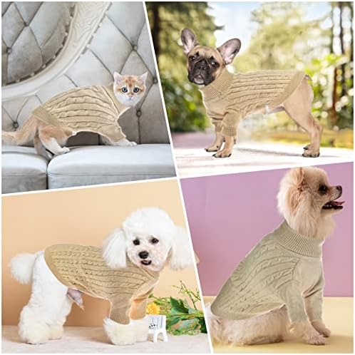 Vozim pasa turtleneck džemper pasa pulover džemper za male srednje pse PET pletena odjeća za pse Pleteni džemper odijelo štene pas mačka topla košulja