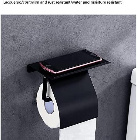 LXOSFF Zidni nosač za toaletni papir za kupaonicu, nehrđajući čelik Tkivni regal tkiva sa policom