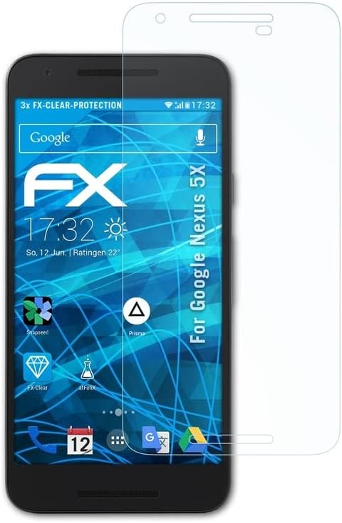 Atfolix film za zaštitu ekrana kompatibilan sa Google Nexus 5X zaštitom ekrana, Ultra-Clear FX zaštitnom folijom