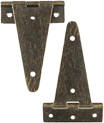 Sdewfg 2pcs set 10.1 * 6cm Heavy Duty Brončani ravni T šarke za drvene kutije za ormare