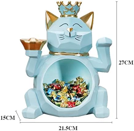 WALNUTA Fortune Cat key storage Tacna Resin Figurine Candy Dish nakit naušnice držač kućni sto dekor ukrasi