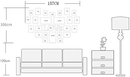 Dlvkhkl Photo Zidni okvir okvir Slatko crtane spavaće sobe u obliku srca u obliku zidne ukrašavanje dnevnog boravka za fotografije