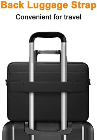 Mosiso 360 zaštitna torba za laptop kompatibilna s MacBook Pro 16 2023-2019 m2 A2780 M1 A2485 PRO / MAX A2141,15-15,6 inča, poliesterski rukav sa 3 prednje džepove i remen, crna