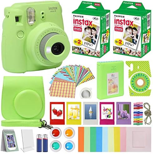 Fuji Film Instax Mini 9 trenutna Kamera Lime Green sa torbicom za nošenje + Fuji Instax film Value Pack paket dodatne opreme, Filteri