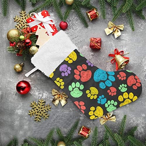 Alaza Božićne čarape Pas Paw Classic Personalizirani Veliki ukrasi za skladištenje za obiteljski odmor Sezona Party Decor 1 Pack,