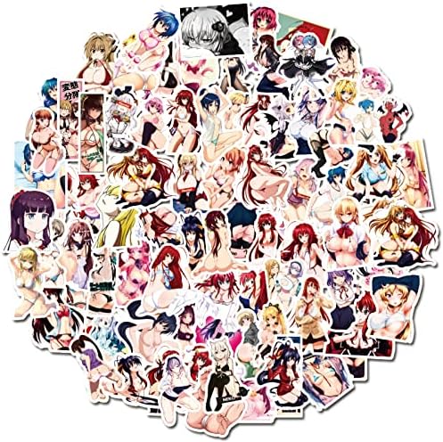 100pcs Anime seksi djevojke naljepnice za laptop, seksi pinup djevojke naljepnice za odrasle, vodootporne naljepnice Naljepnice za