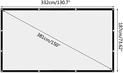 N / A Zaslon projektora 150 inča 16: 9 Sklopivi zaslon za prijenosni projekcijski filmovi za prijenos za kućni bioskop na otvorenom