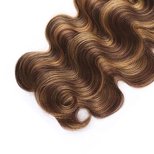 8a Grade 4/27 Highlight Body Wave snopovi ljudska kosa 3 snopovi neobrađene brazilske Djevičanske ekstenzije za kosu za žene
