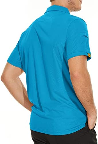 V VALANCH Muška Polo majice kratki rukav vlaga Wicking Golf Polo Athletic Collared Shirt tenis T-Shirt Tops