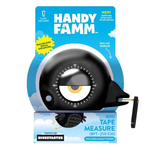 Handy Famm Kids 8 Ft uvlačenje ptica mjerenje trake-Level, ugao Finder, lako držanje rezu & Durable nošenje kopča-slatka dječaka &