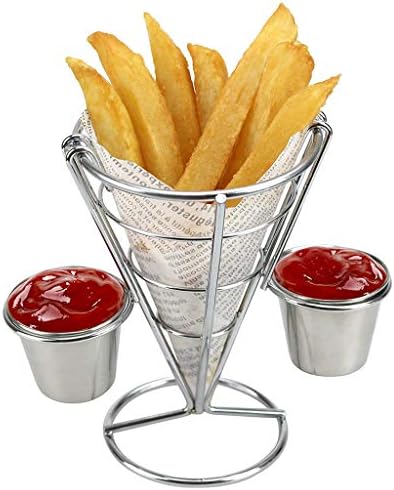 Mifyiar šalice stalak dva francuska čipa Fry Holder pomfrit trajan ekran grickalice Stand kuhinja,blagovaona & amp; Bar ste neverovatno
