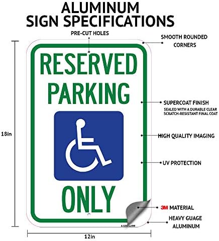 Parking za bicikle (sa ciklusom i zaključanim simbolom | 12 x 18 teškim mjernim aluminijskim rustnim parkiralištima Zaštitite svoje poslovanje i općinu napravljeno u SAD-u