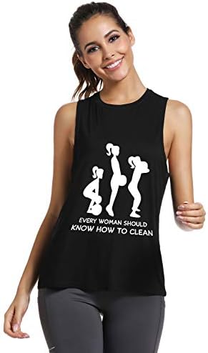 Fannoo Termperi za vježbanje za žene-žene Funny izreka fitnes teretane Grafičke racerbačke majice bez rukava