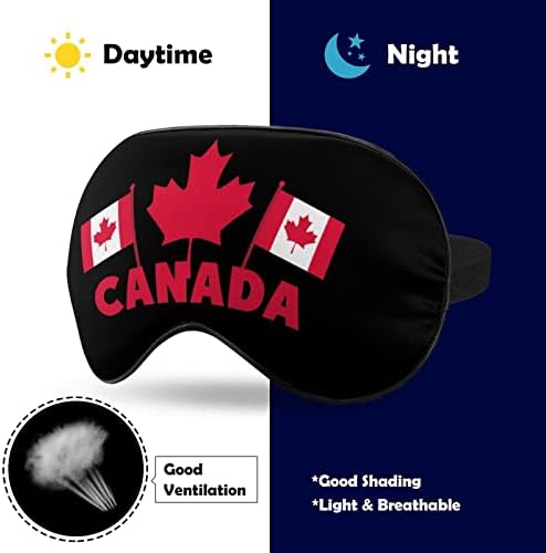 Kanada Dan zastava za spavanje maska ​​za oči Soft Funny Shade oka za spavanje očiju za spavanje za putovanja