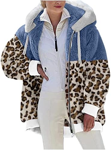 FOVIGUO dugih rukava Radni kardigan Women plus veličina Retro Jesen s kapuljačom tople kardigan zip-up naffin čvrsta labava fit jakna
