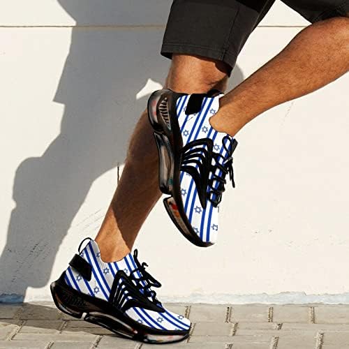 Weedkeycat Izraelske zastava u obliku sportske cipele u obliku lagane modne trčanje atletske cipele