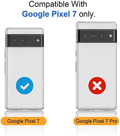 anccer Ultra Crystal Clear dizajniran za slučaj Google Pixel 7, [Anti-Yellowing] [10 FT vojna zaštita od pada] Slim zaštitni transparentni
