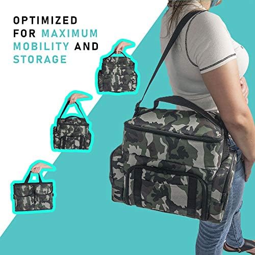 FH Group obložena Camo Print torba za ručak-kutija za ručak za višekratnu upotrebu za posao, piknike i kampovanje  - univerzalna