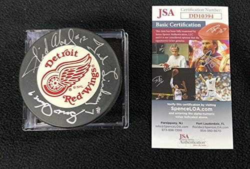 Proizvodna linija Howe Abel & Lindsay potpisali Detroit Red Wings Trench Pak JSA COA-potpisanim NHL Pak