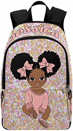 Kamatnicint Prilagođeni ženski ruksak personalizirali su afričku američku torbu za ramena za sanjare za sin kćer nećakinje unuka Grandson