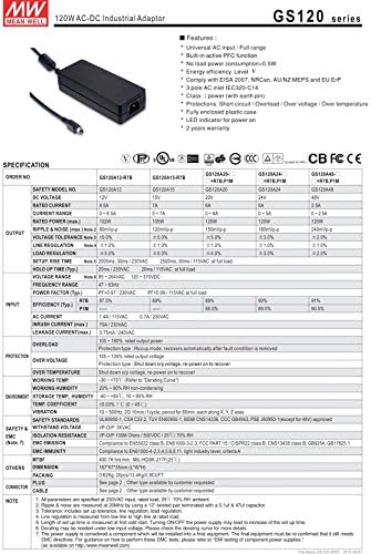 Desktop industrijski Adapter 120W 24V 5A GST120A24-R7B Meanwell AC-DC SMPS Gs120 serija znači dobro preklopno napajanje
