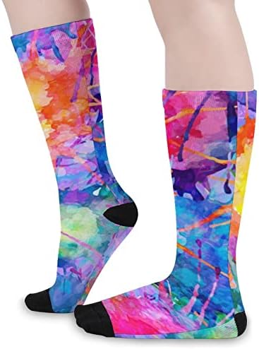 WEEDKEYCAT Sažetak boja Splash Crew čarape novost Funny Print grafički Casual umjerena Debljina za proljeće jesen & zima