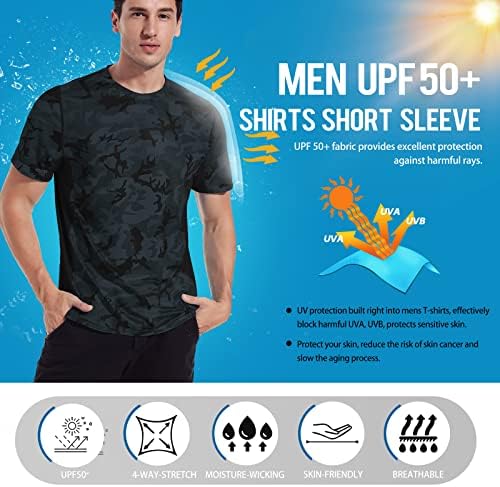 MEETYOO muške plivačke, kratke rukave UPF 50+ majice za sunce