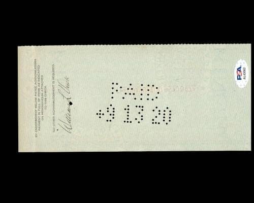 William Veeck PSA DNK potpisan x2 Chicago Cubs provjerite 9-11-1920 autogram - MLB rez potpisa